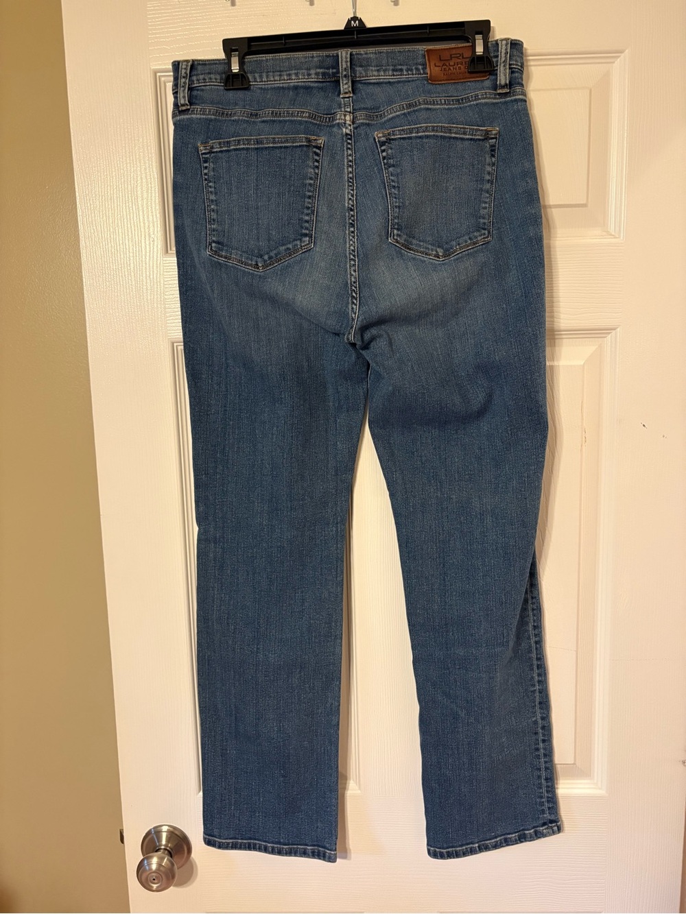 Lauren Ralph Lauren Jeans Size 10 Straight Leg Medium Wash Stretch Denim Classic - Picture 3 of 4